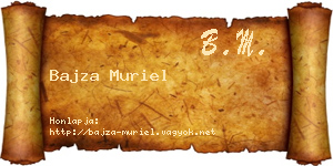 Bajza Muriel névjegykártya